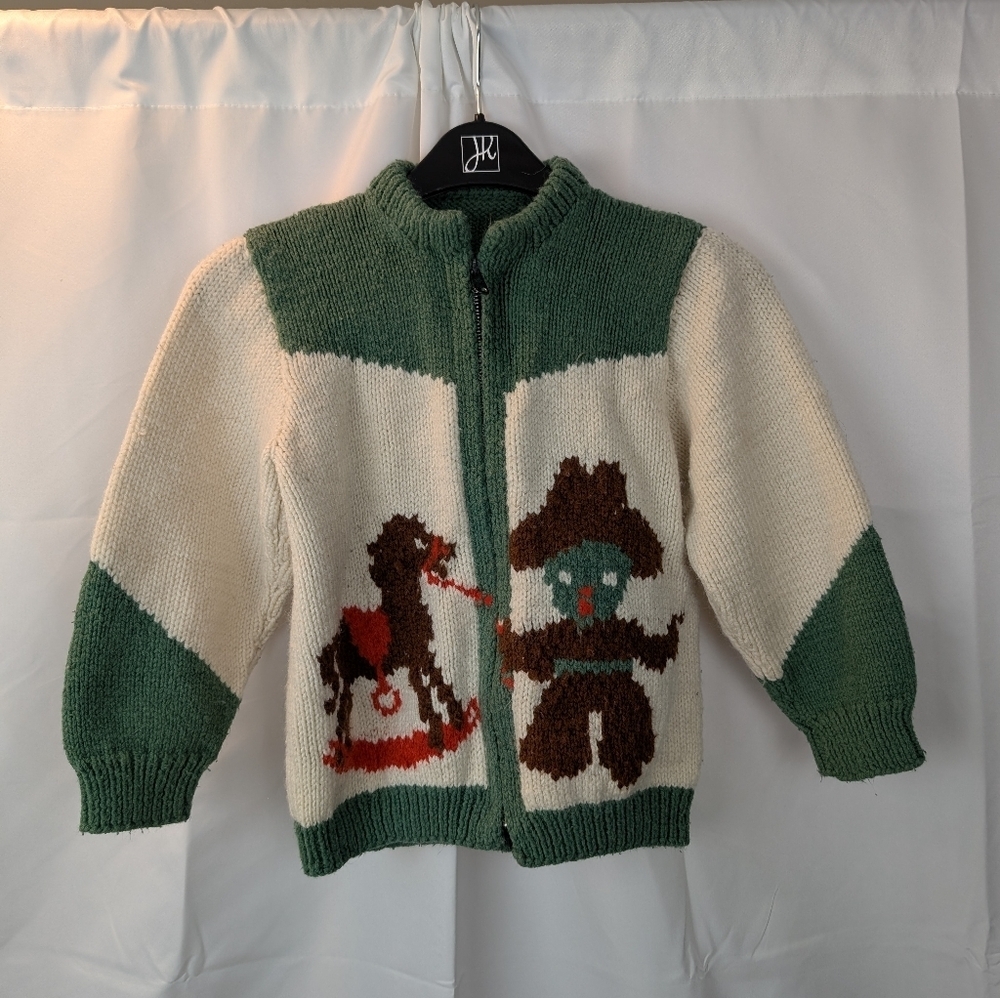 Cowichan style kids sweater size XS in VGUC